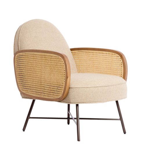 Stuhl in Beige+Rotan natural Stuhl in Beige+Rotan natural