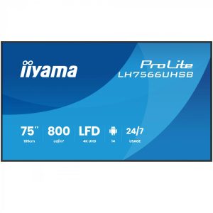 Iiyama LH7566UHSB 190,5 cm (75 Zoll) 4K-LED-Display Iiyama LH7566UHSB 190,5 cm (75 Zoll) 4K-LED-Display