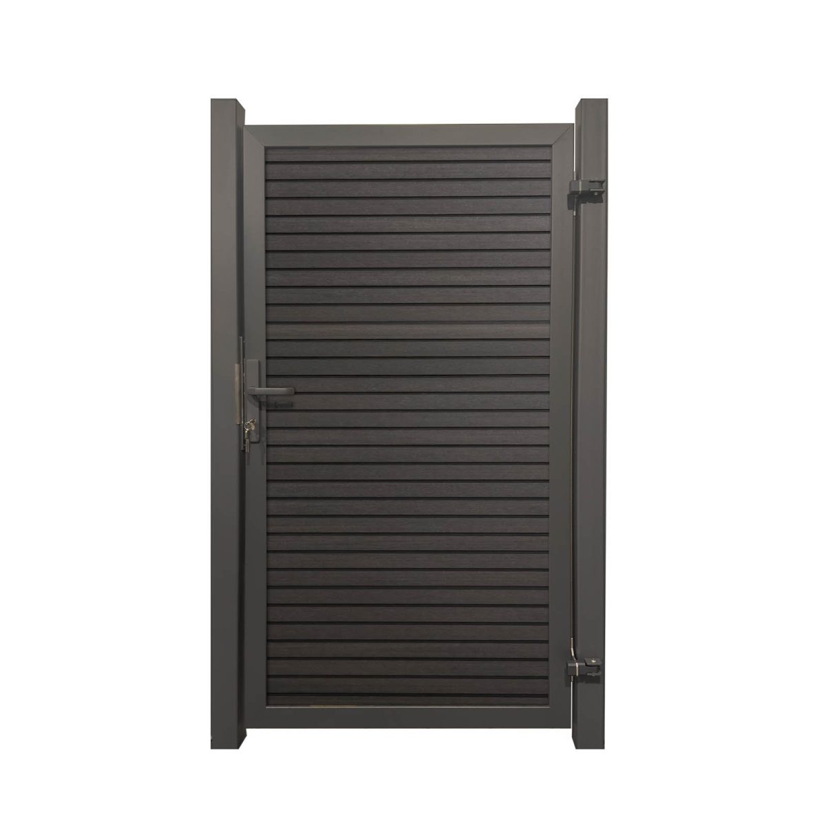 SYSTEM NEO PLATINUM Tor-Set in Anthrazit Höhe 1800mm DIN links Klinke Montageprofil zum Aufdübeln Anthrazit