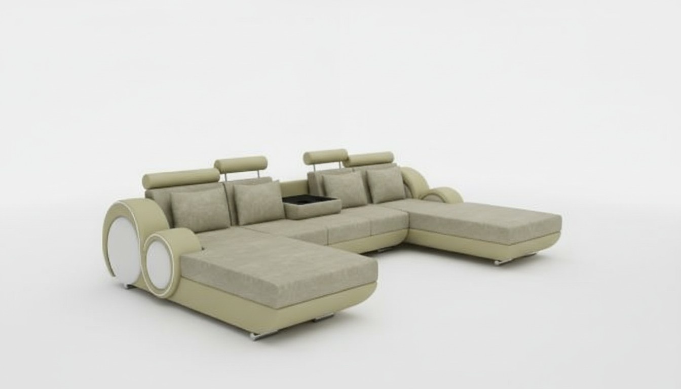 Textilsofa U-Form Couch Ecksofa Designer Sofa Garnitur 2 Liegen Stoffsofa Berlin Textilsofa U-Form Couch Ecksofa Designer Sofa Garnitur 2 Liegen Stoffsofa Berlin