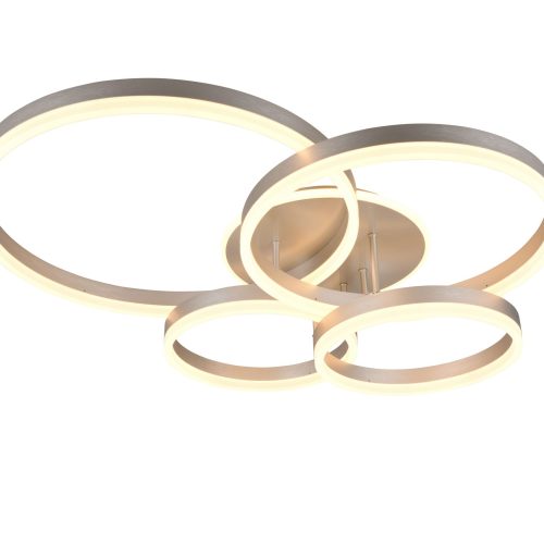 Trio LED-Deckenleuchte DRAKE 1-flammig in Farbe Nickel matt, Kunststoff weiß Trio LED-Deckenleuchte DRAKE 1-flammig in Farbe Nickel matt, Kunststoff weiß
