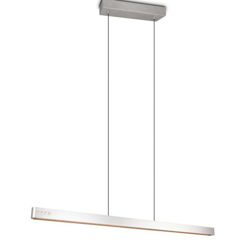 Trio LED-Pendelleuchte DONEGAL 1-flammig in Farbe Nickel matt, Kunststoff weiß Trio LED-Pendelleuchte DONEGAL 1-flammig in Farbe Nickel matt, Kunststoff weiß