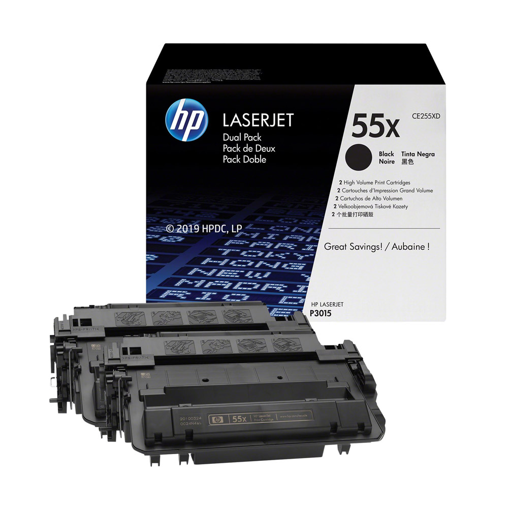 HP 55X XL Doppelpack Toner schwarz