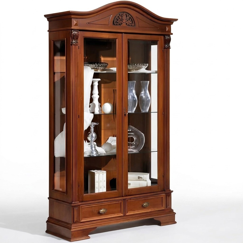 Vitrine Glas Schrank Wohnzimmer Schaufenster 2 Türen Vitrinen Barock Vitrine Glas Schrank Wohnzimmer Schaufenster 2 Türen Vitrinen Barock
