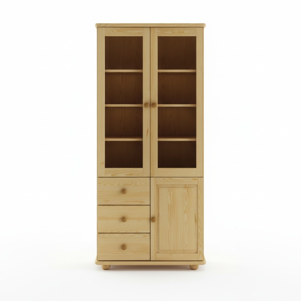 Vitrine Wohnzimmer Möbel Anrichte Holz Vitrinen Glas Schrank Echtholz Massive Vitrine Wohnzimmer Möbel Anrichte Holz Vitrinen Glas Schrank Echtholz Massive