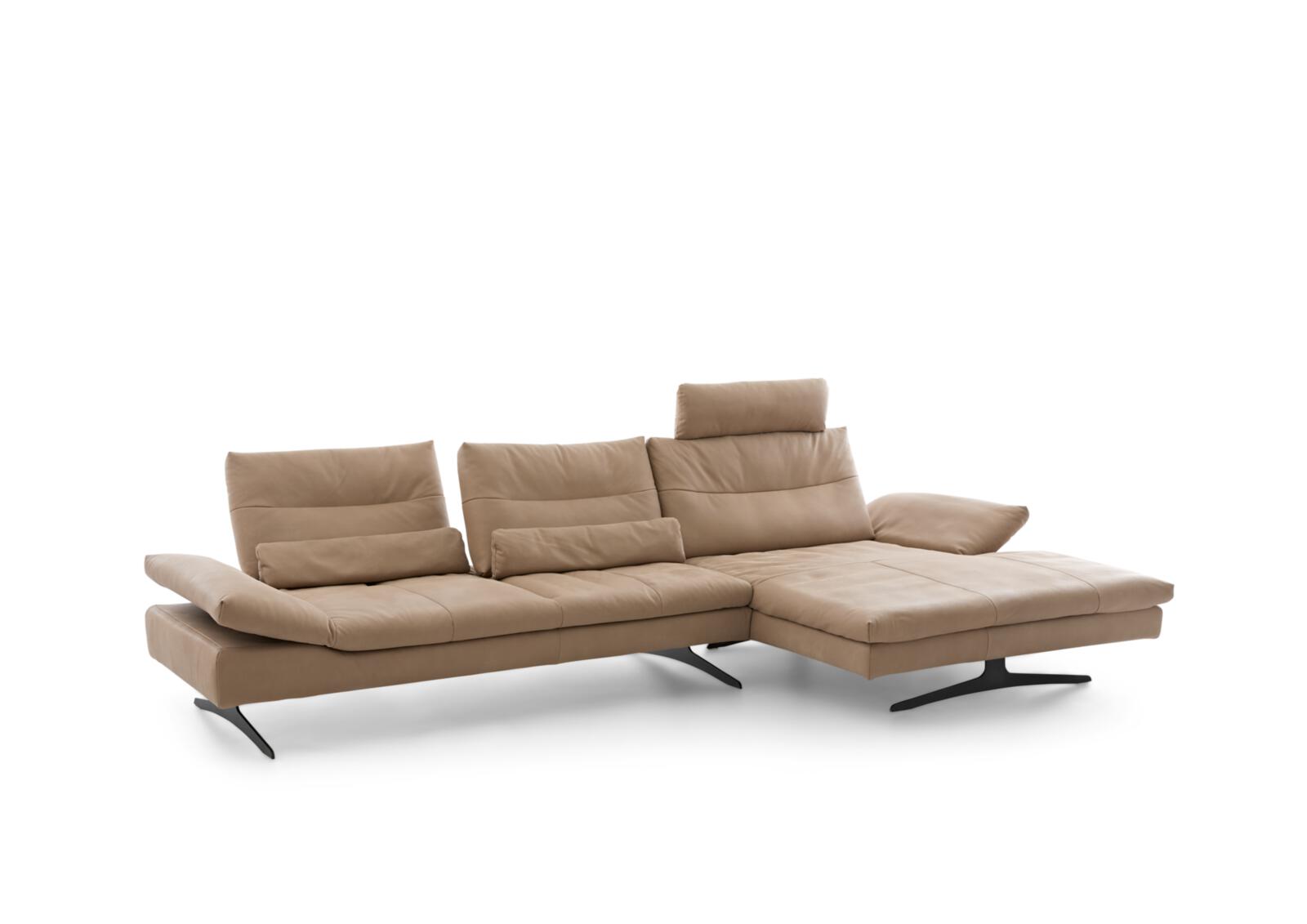 W. Schillig Polstergruppe SEVENTY5 ca. 342x158 cm in Leder sand