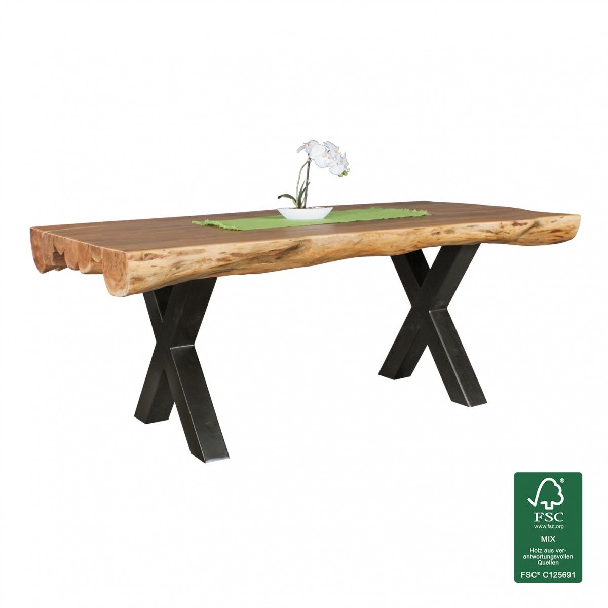 Esszimmertisch Tisch WOOD 200 x 100 cm Akazie Landhaus-Stil Voll-Holz Esszimmertisch Tisch WOOD 200 x 100 cm Akazie Landhaus-Stil Voll-Holz