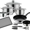 WMF Kochtopf-Set Diadem Plus 10-teilig in Cromargan/Edelstahl 18/10