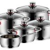 WMF Quality One Topf-Vorteils-Set* in Edelstahl/rot
