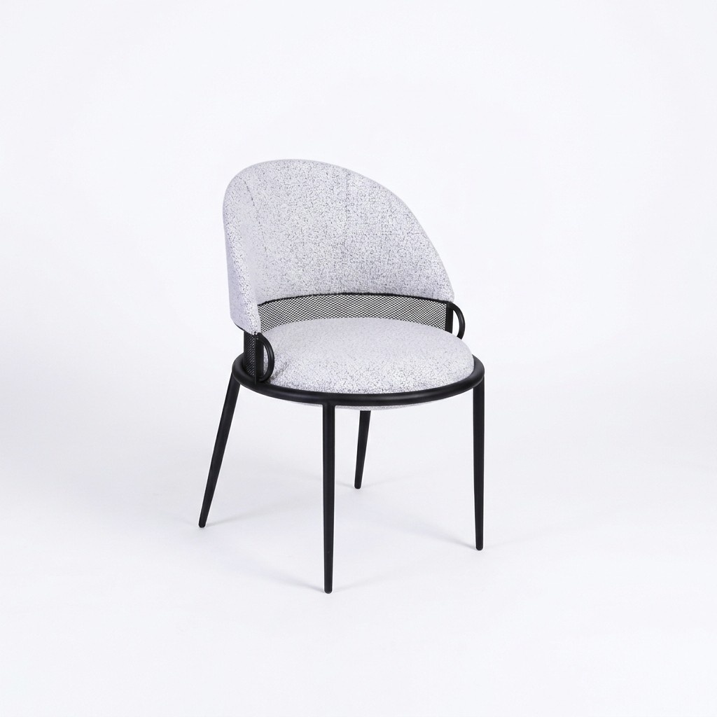 Weißer Esszimmerstuhl Luxus Stühle Polster Einsitzer Textil Stil Möbel Weißer Esszimmerstuhl Luxus Stühle Polster Einsitzer Textil Stil Möbel