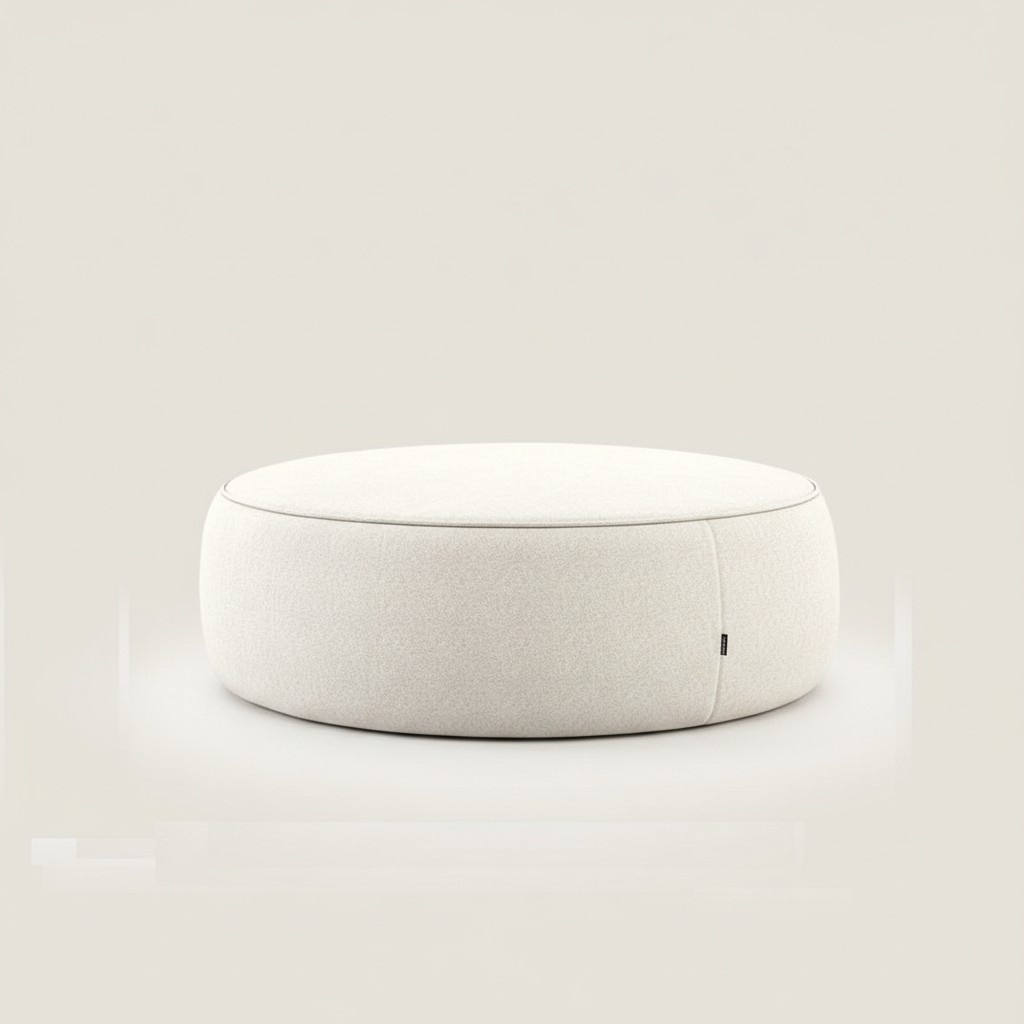 Weißer Luxus Polster Hocker Rundhocker Sitzmöbel Designer Stilvolle Möbel1 Weißer Luxus Polster Hocker Rundhocker Sitzmöbel Designer Stilvolle Möbel1