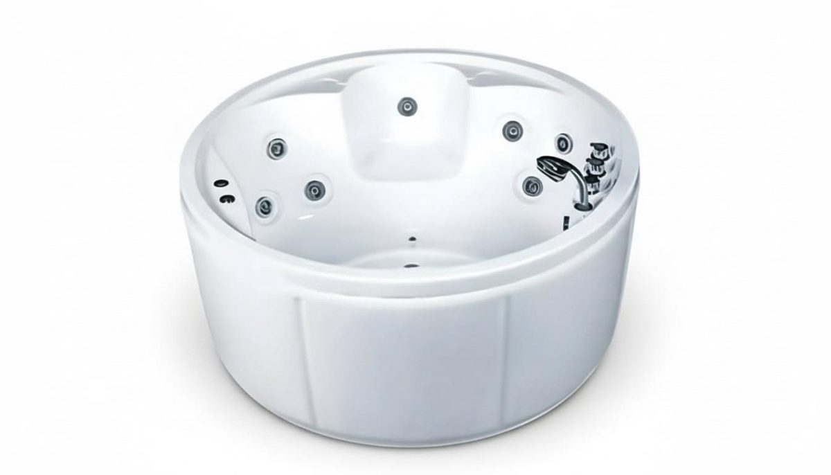 Whirlwanne Whirlpool Blubberbad Hydromassagewanne Spa-Bad Sprudelbad 150×150 cm