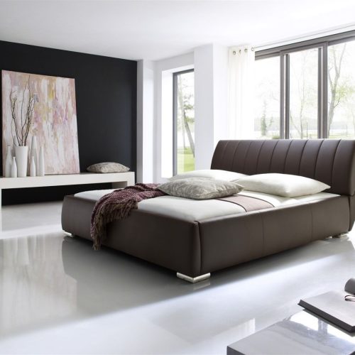 Polsterbett Bett -WIEN - 200x200cm inkl. Bettkasten+Lattenroste Braun
