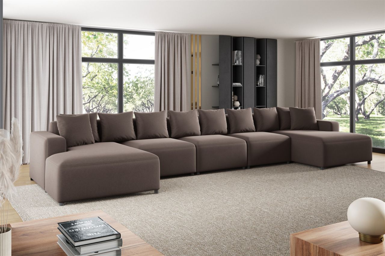LAGERDEAL Wohnlandschaft Sofa U-Form Designersofa MEGAN XL in Stoff Salvador ... LAGERDEAL Wohnlandschaft Sofa U-Form Designersofa MEGAN XL in Stoff Salvador ...