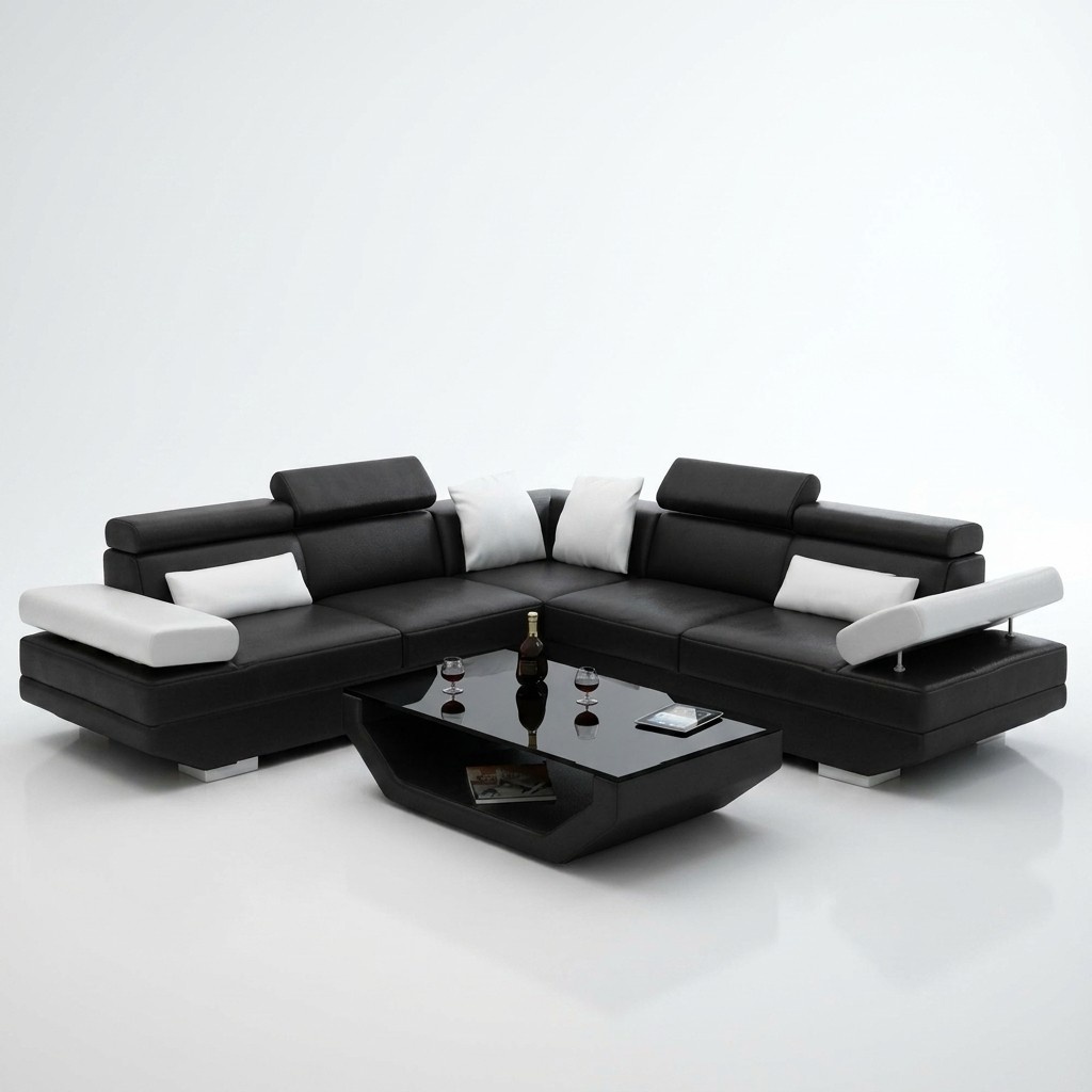 Wohnlandschaft Polster Ecke Eck Sofa mit USB Garnitur Landschaft Leder AlfredB Wohnlandschaft Polster Ecke Eck Sofa mit USB Garnitur Landschaft Leder AlfredB