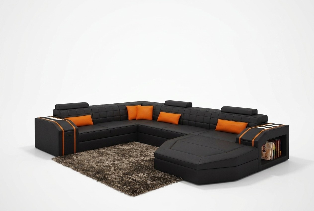 Wohnlandschaft Wohnzimmer Ecksofa Leder Sofa Couch Polster Garnitur Wohnlandschaft Wohnzimmer Ecksofa Leder Sofa Couch Polster Garnitur