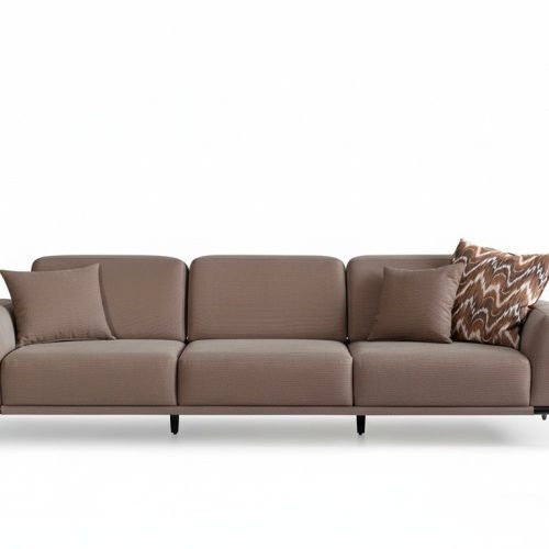 Wohnzimmer Dreisitzer Sofa 4 Sitzer braun Sofas Couch Luxus