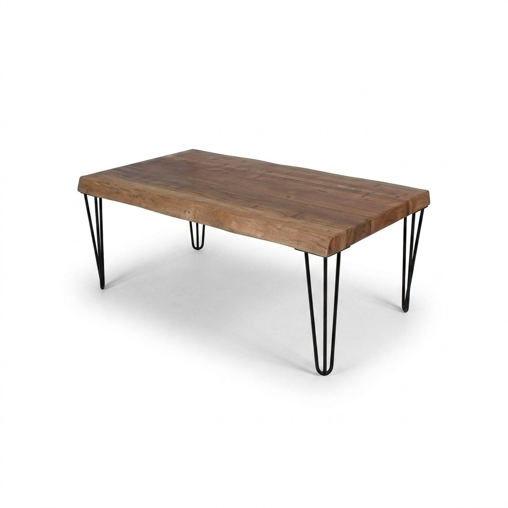 Wooden Couchtisch auf schwarzen Originalbeinen Wohnzimmer Original Wooden Couchtisch auf schwarzen Originalbeinen Wohnzimmer Original