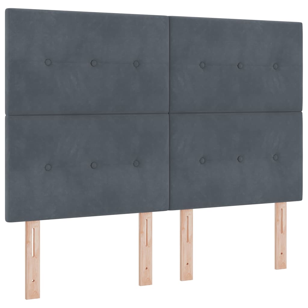 Boxspringbett Mit Matratze Dunkelgrau 140 X 190 Cm Samt Vidaxl Boxspringbett Mit Matratze Dunkelgrau 140 X 190 Cm Samt Vidaxl