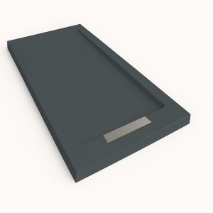 Duschwanne Steen Mit Rahmen Farbe Graphitgrau Ral 7016 90x120cm Abdeckung Edelstahl