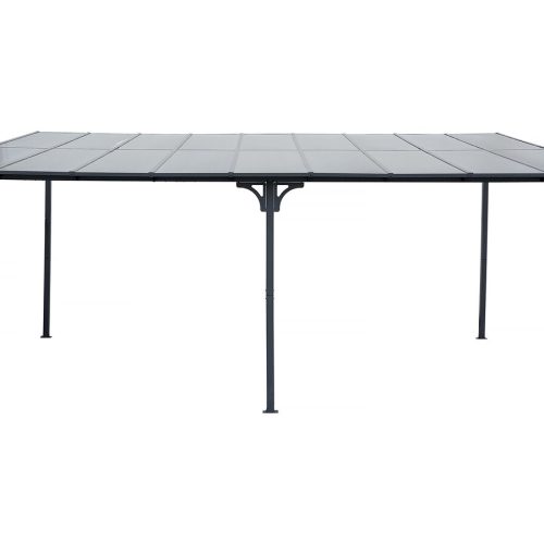 Pergola Anlehnlaube "marvin" - 5,5 X 3 M - 545 X 298 X 243 Cm - Dunkelgrau Pergola Anlehnlaube "marvin" - 5,5 X 3 M - 545 X 298 X 243 Cm - Dunkelgrau