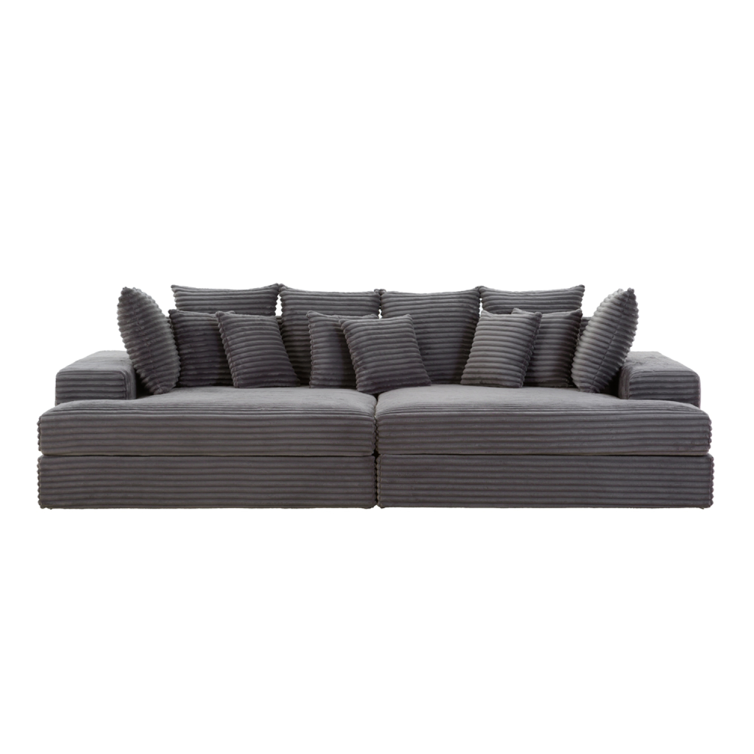 4-sitzer-sofa Aus Anthrazitgrauem Cord Cardiff 4-sitzer-sofa Aus Anthrazitgrauem Cord Cardiff