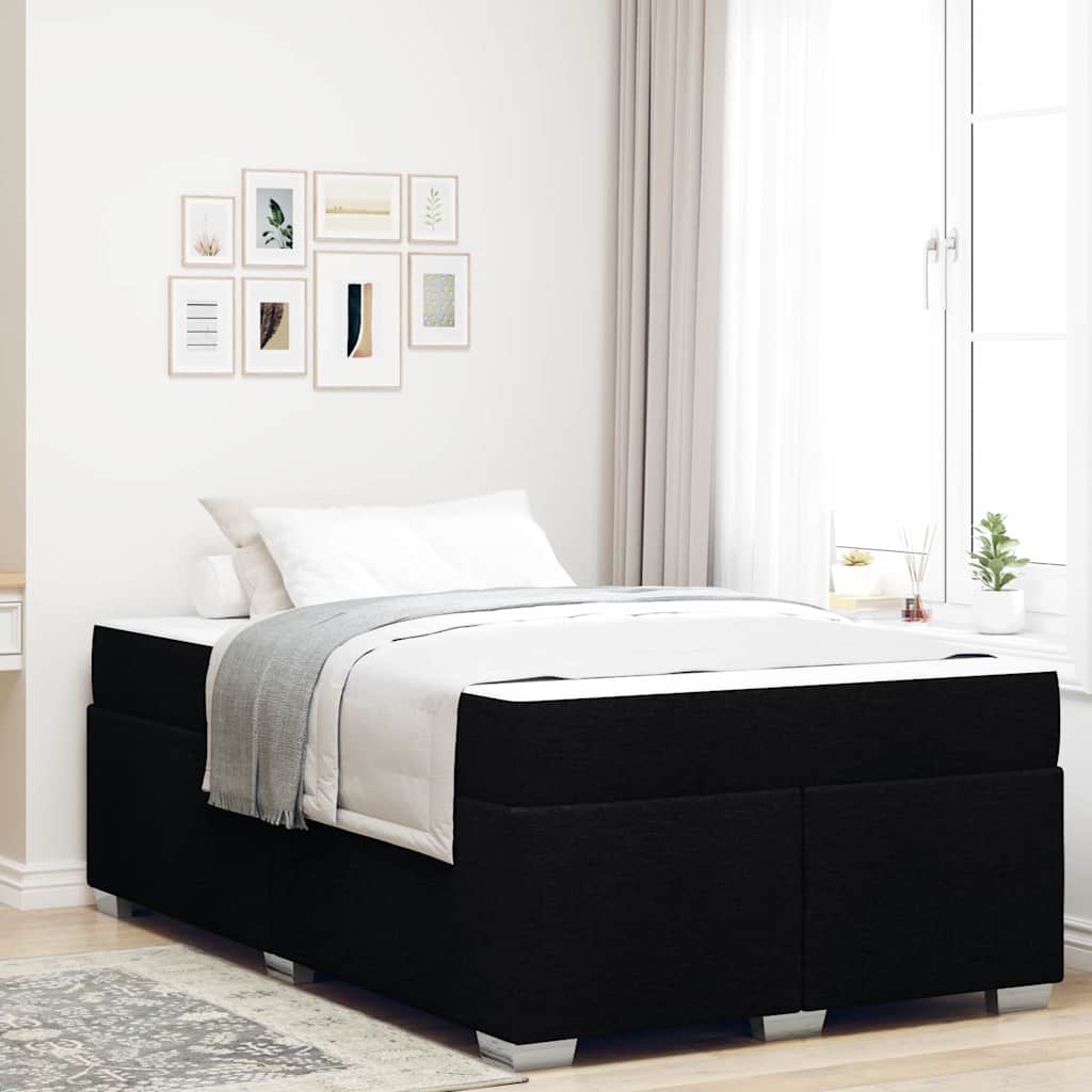 Bettgestell Sonstiges Schwarz 120 X 190 Cm Stoff Vidaxl Bettgestell Sonstiges Schwarz 120 X 190 Cm Stoff Vidaxl