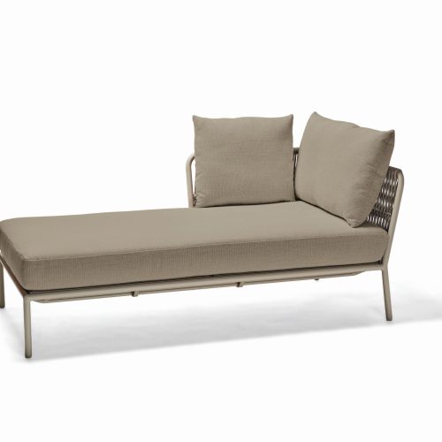 Stern Recamiere Romy Aluminium greige Kordel greige Armlehne rechts Kissenset 100% Polyacryl Muskat Stern Recamiere Romy Aluminium greige Kordel greige Armlehne rechts Kissenset 100% Polyacryl Muskat