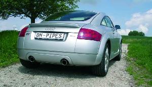 BN Pipes Audi TT 8N Endschalldaempfer passend in die Quattro Blende BN Pipes Audi TT 8N Endschalldaempfer passend in die Quattro Blende