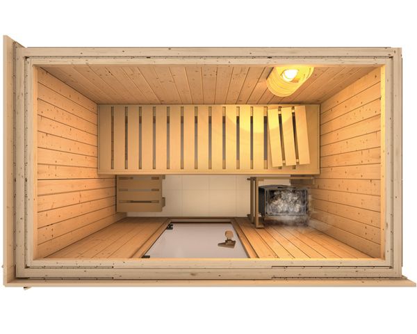 Karibu Sauna Variado - 68 mm-9 kW Ofen integr. Steuerung
