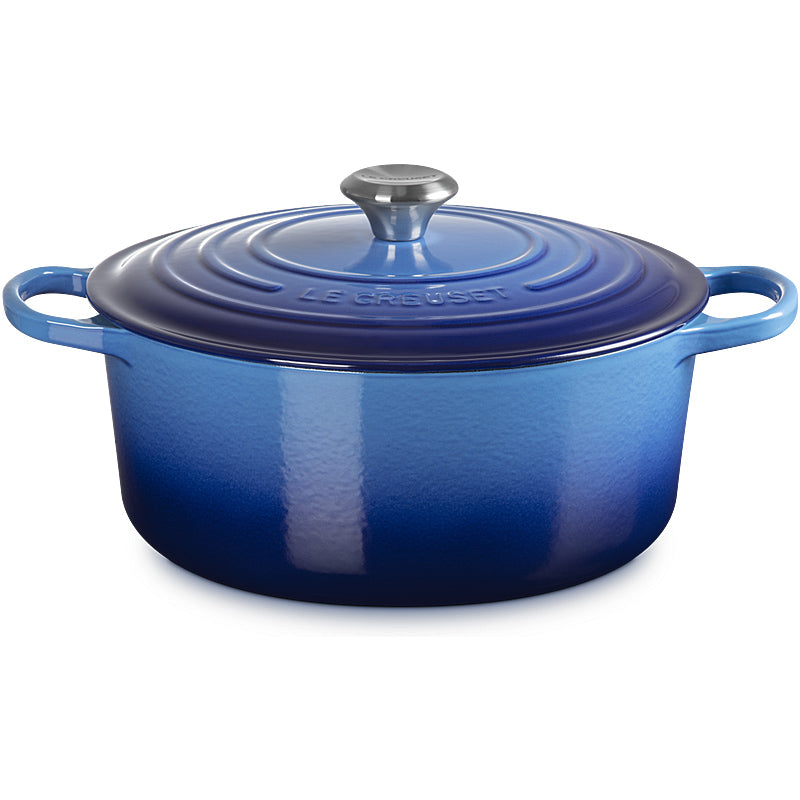 Le Creuset Bräter Signature rund 24 cm Azure
