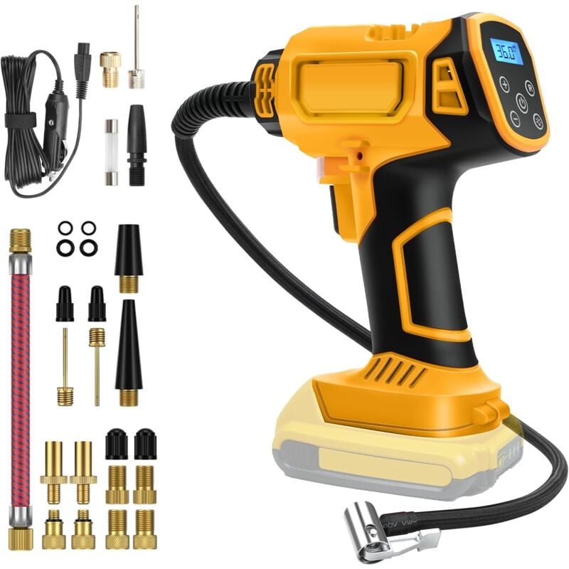 Akkubetriebener Kompressor Für Dewalt 21v, 130 Psi, Elektrische Luftpumpe, Digitale Druckanzeige Akkubetriebener Kompressor Für Dewalt 21v, 130 Psi, Elektrische Luftpumpe, Digitale Druckanzeige