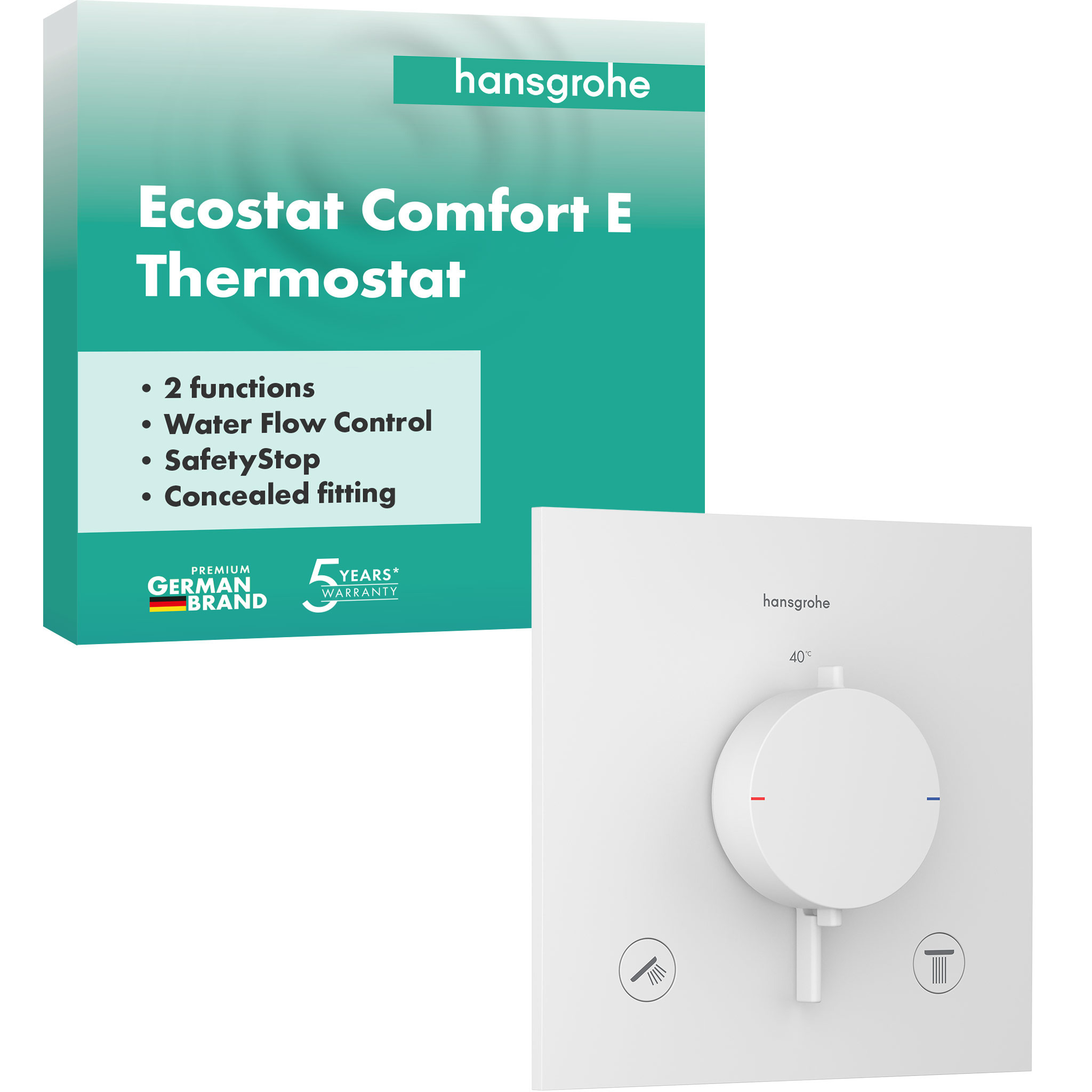 Ecostat Comfort E Thermostat Unterputz Für 2 - Hansgrohe Ecostat Comfort E Thermostat Unterputz Für 2 - Hansgrohe