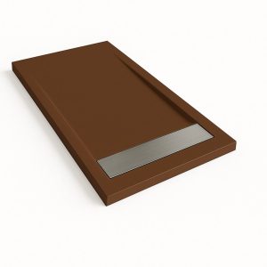 Duschwanne Bidai Mit Rahmen Farbe Schokoladenbraun Ral 8017 80x140cm Abdeckung Edelstahl