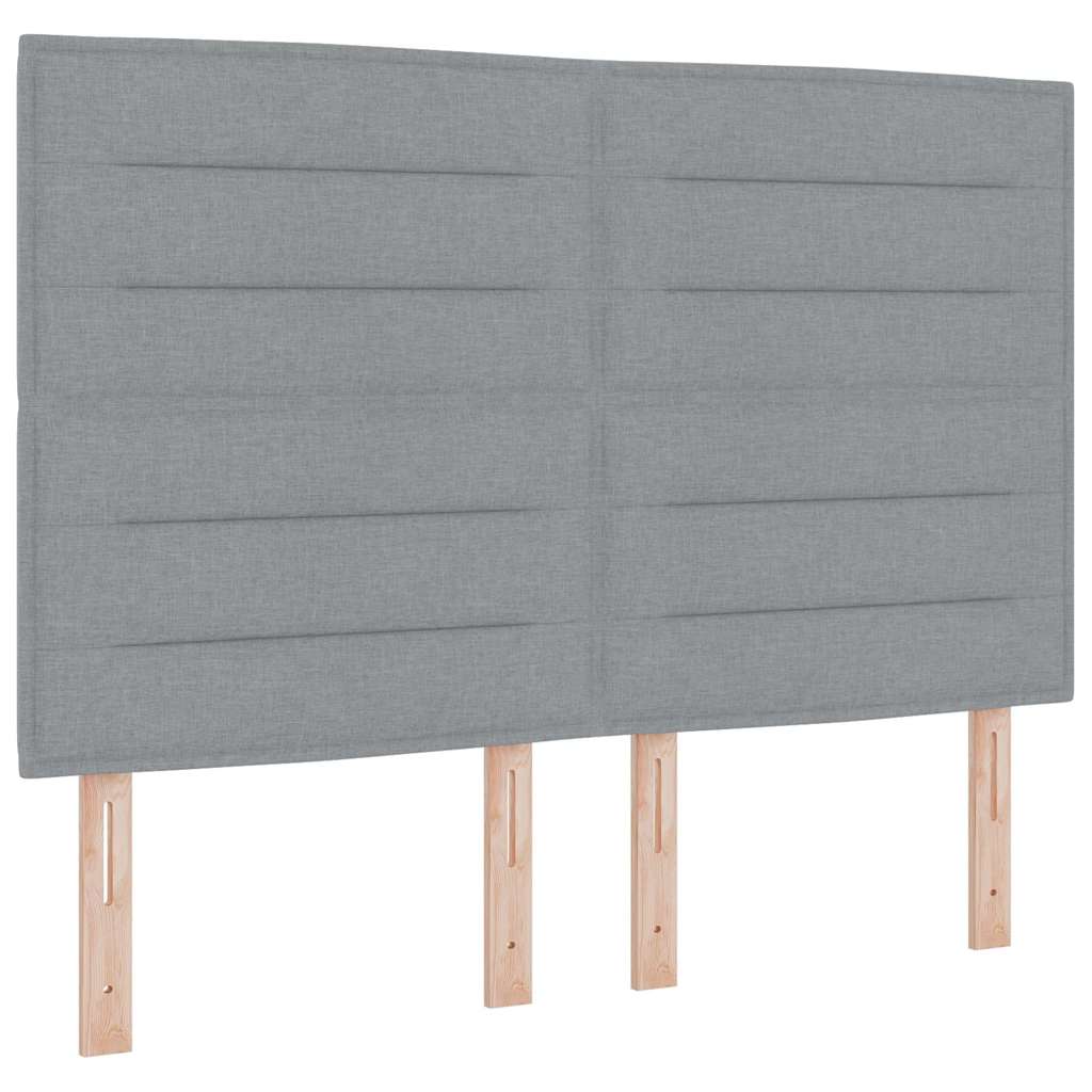 Boxspringbett Mit Matratze Hellgrau 140 X 190 Cm Stoff Vidaxl Boxspringbett Mit Matratze Hellgrau 140 X 190 Cm Stoff Vidaxl