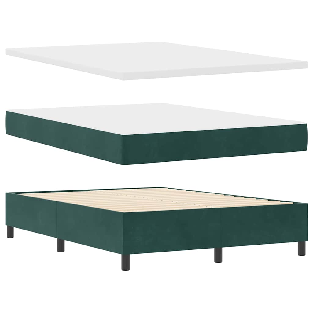 Boxspringbett Mit Matratze Dunkelgrün 140 X 190 Cm Samt Vidaxl Boxspringbett Mit Matratze Dunkelgrün 140 X 190 Cm Samt Vidaxl