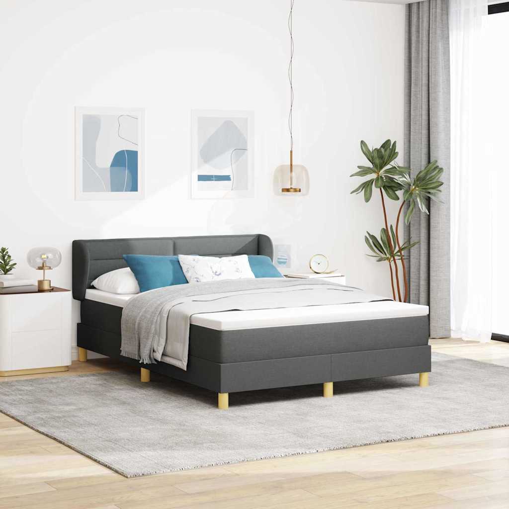 Boxspringbett Mit Matratze Creme 90x200 Cm Stoff Dunkelgrau Vidaxl Boxspringbett Mit Matratze Creme 90x200 Cm Stoff Dunkelgrau Vidaxl