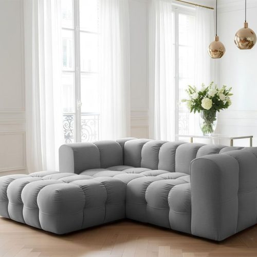 Ecksofa Designersofa Solvie Xs In Stoff Tiffani Grau Ottomane Links