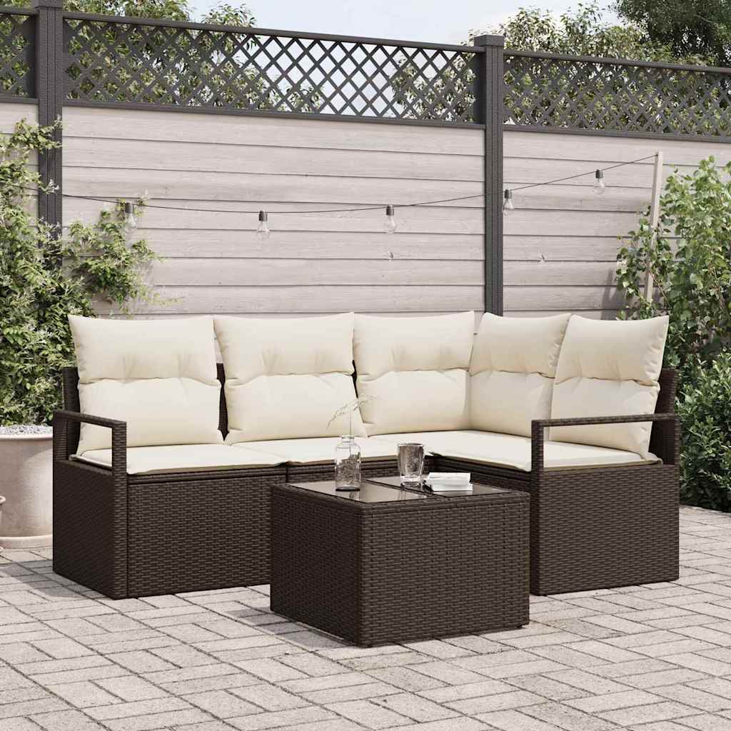 Vidaxl - 4-teiliger Gartensofa Set Mit Kissen Grau Poly Rattan 474071