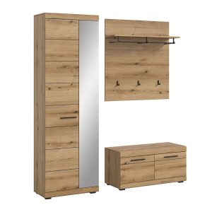 Scout Garderobenmöbel Set 3 Teile Eiche Dekor. Scout Garderobenmöbel Set 3 Teile Eiche Dekor.