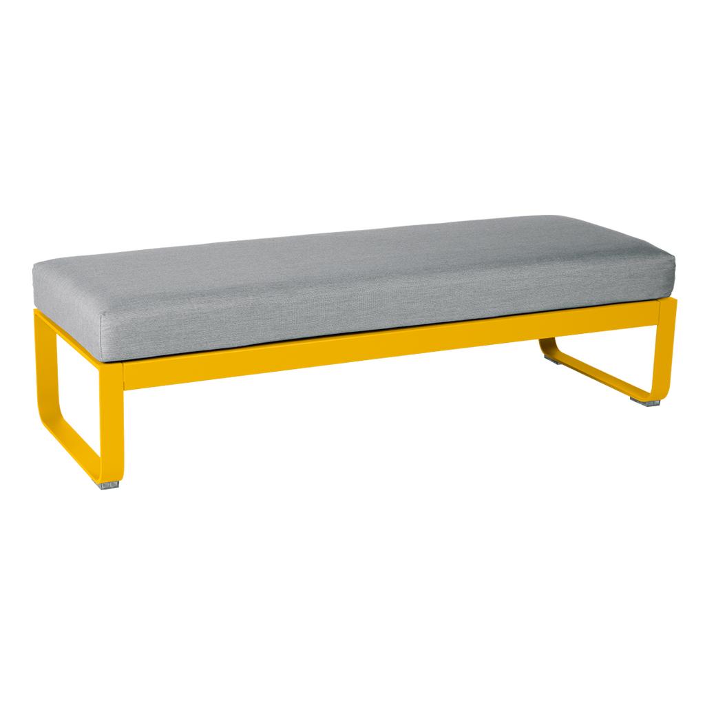 Bellevie 2-Sitzer Polsterhocker C6 Honig 79 Flanellgrau