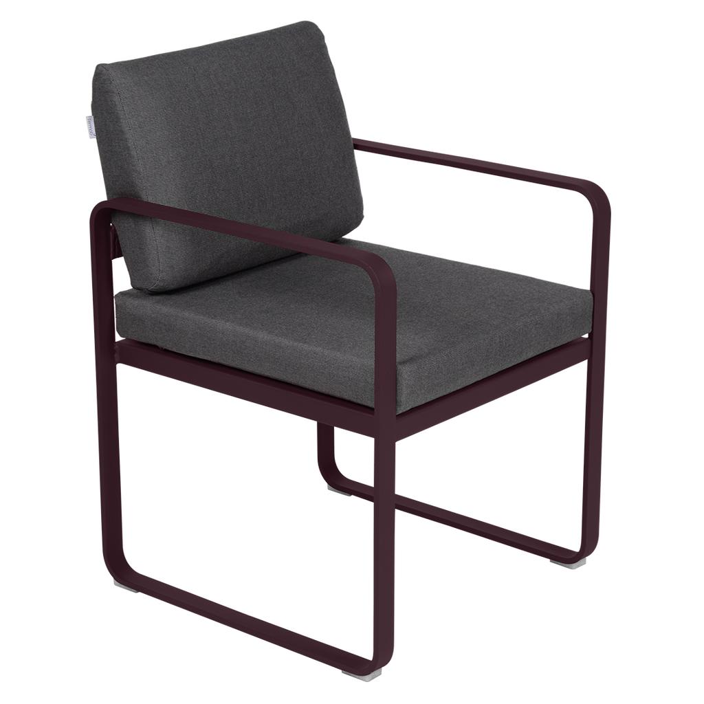 Bellevie Sessel Outdoor B9 Schwarzkirsche A3 Graphitgrau