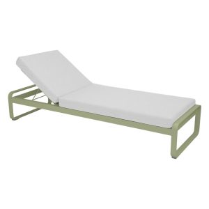 Bellevie Komfort-Sonnenliege 65 Lindgrün 81 Grauweiß