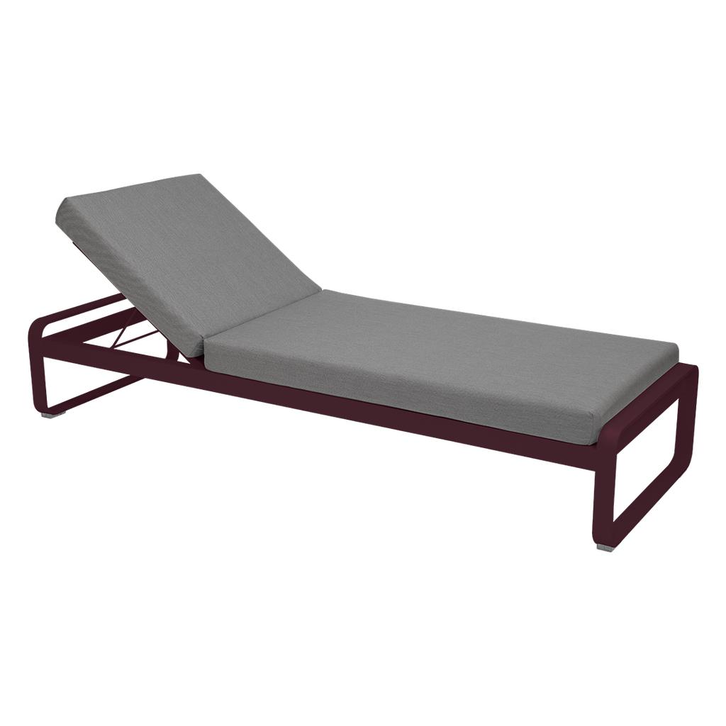 Bellevie Komfort-Sonnenliege B9 Schwarzkirsche 79 Flanellgrau Bellevie Komfort-Sonnenliege B9 Schwarzkirsche 79 Flanellgrau