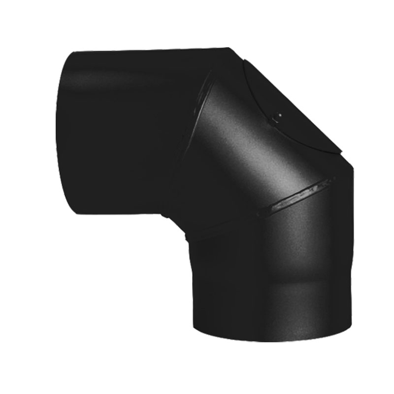 Bogen 90°mit Tür DN 200mm schwarz #310 Bogen 90°mit Tür DN 200mm schwarz #310