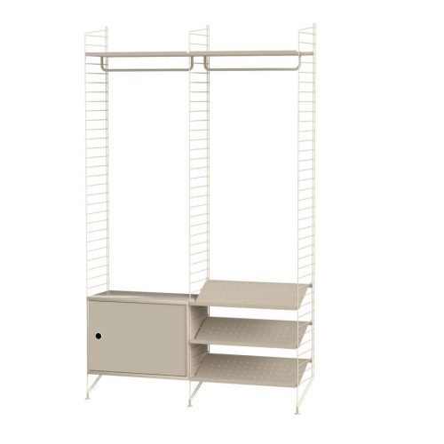 Schmale Garderobenwand funktional Beige Beige Schmale Garderobenwand funktional Beige Beige