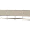 Langer Wandschrank mit Regalböden Beige Langer Wandschrank mit Regalböden Beige