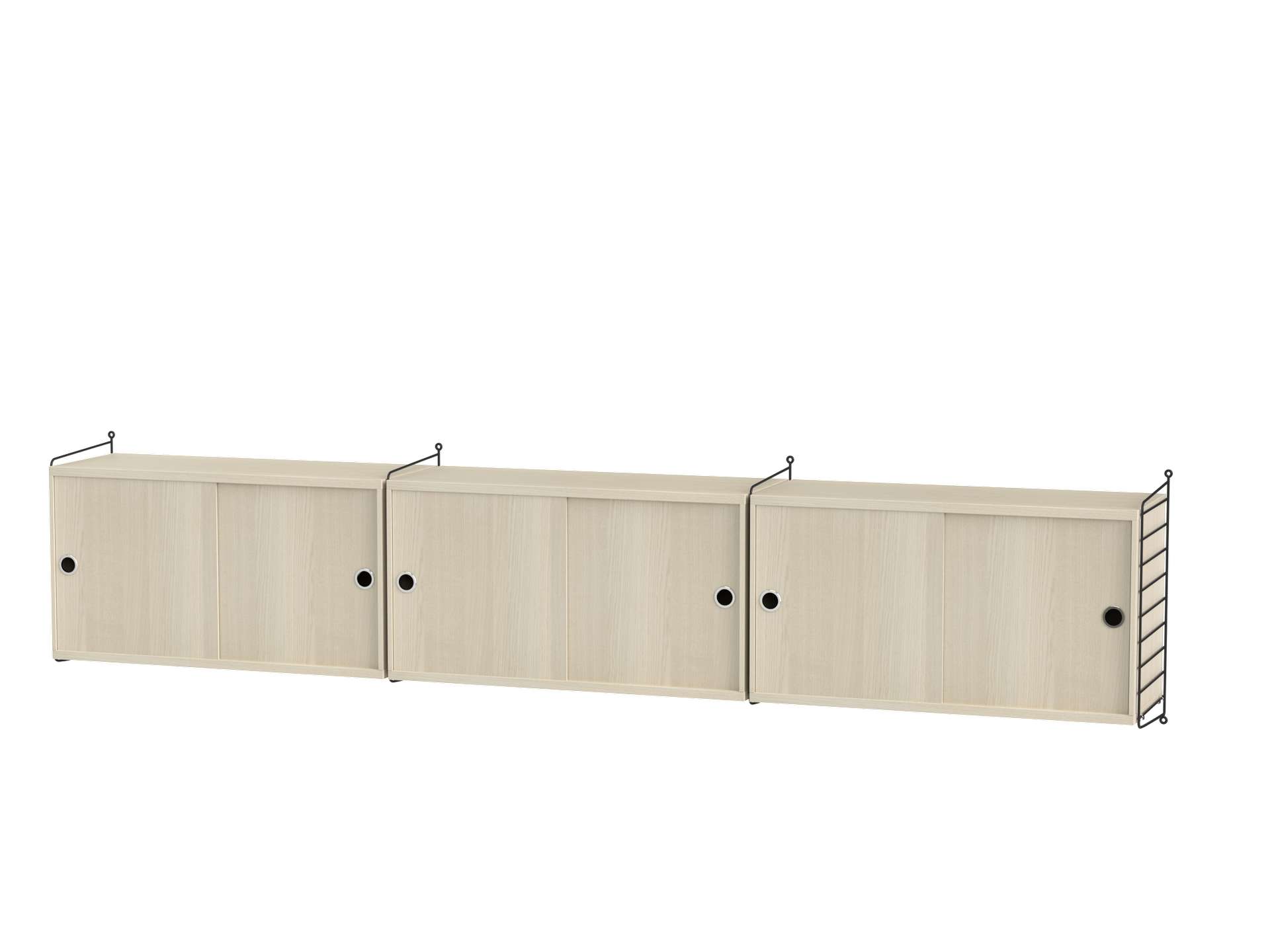 Sideboard wandhängend Schwarz Esche Sideboard wandhängend Schwarz Esche