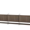 Sideboard wandmontage mit Regalböden Braun Walnuss