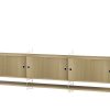Sideboard wandmontage mit Regalböden Beige Eiche